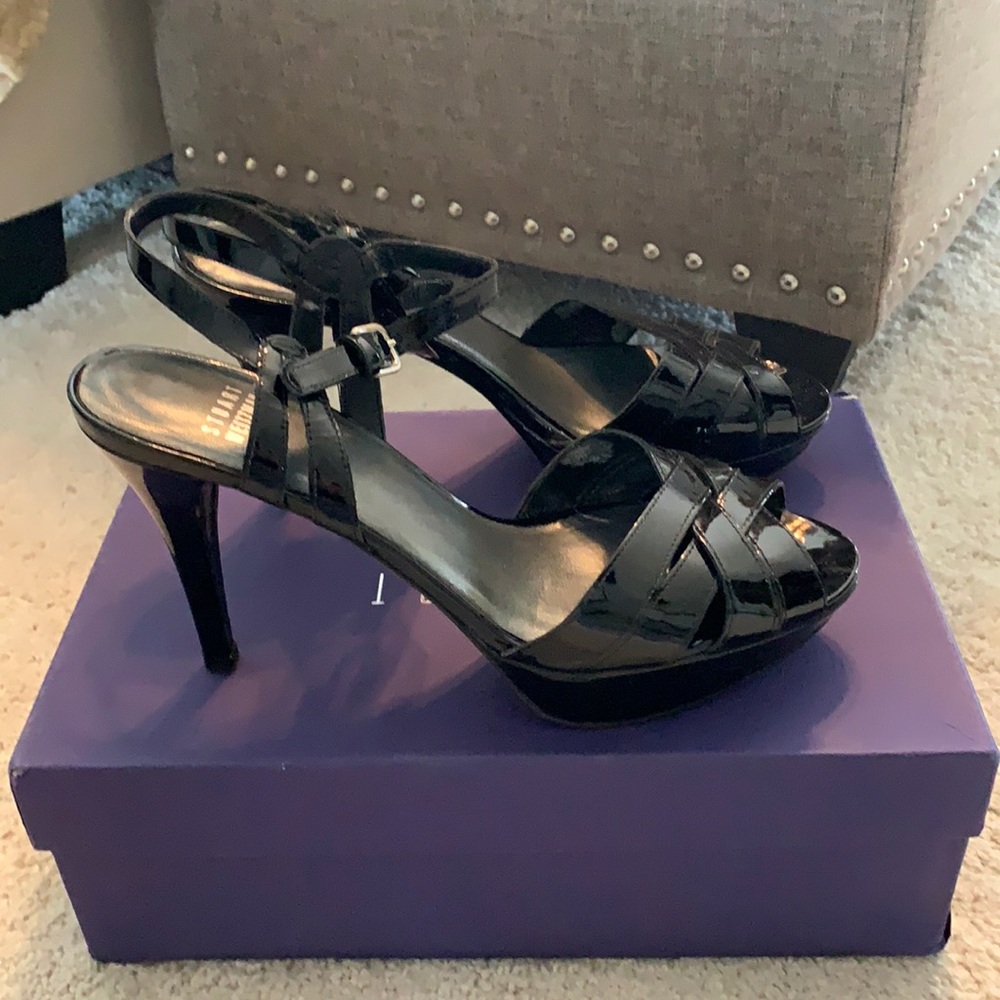 Stuart Whitman black patent heels